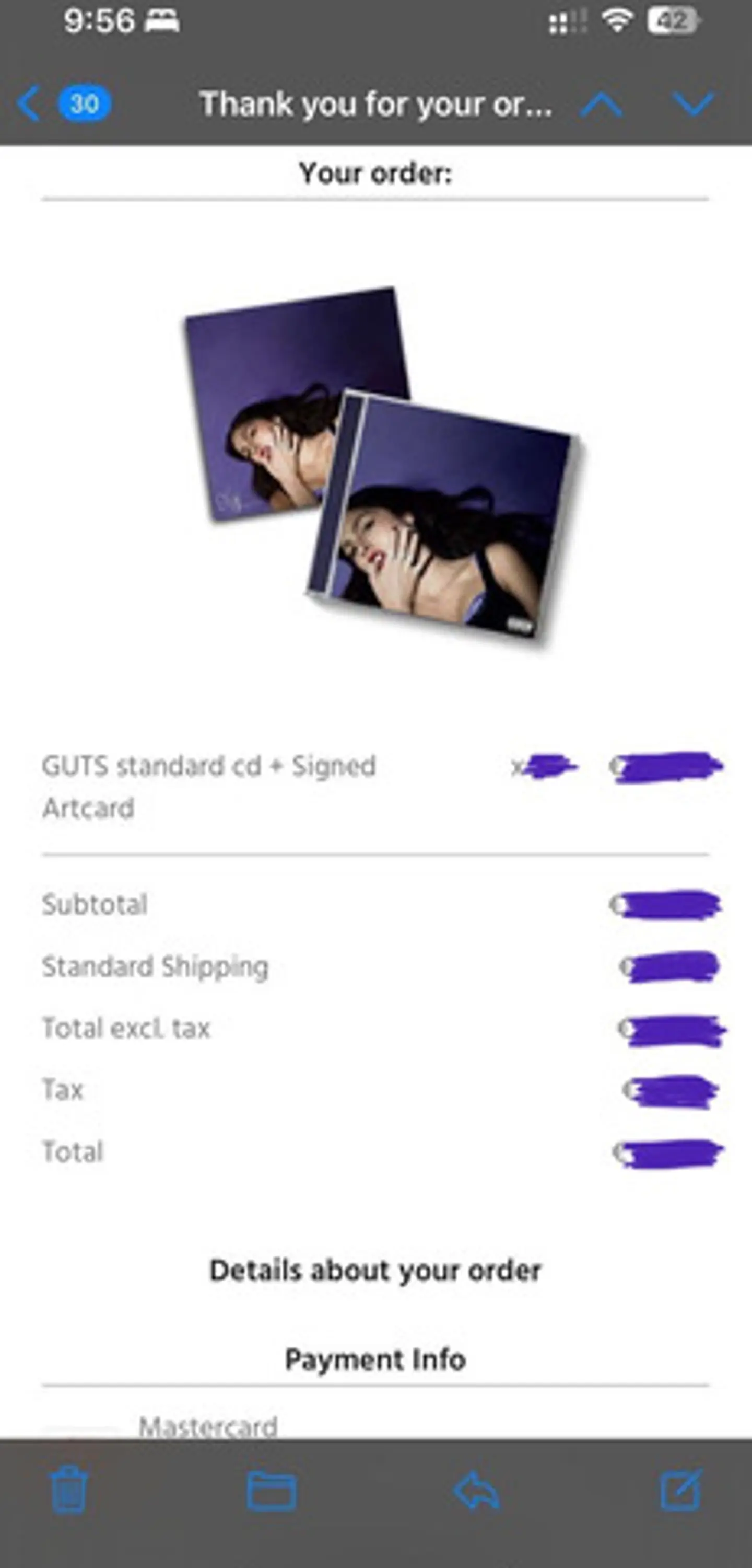 Olivia Rodrigo - Guts - CD Firmado / Autografiado 6