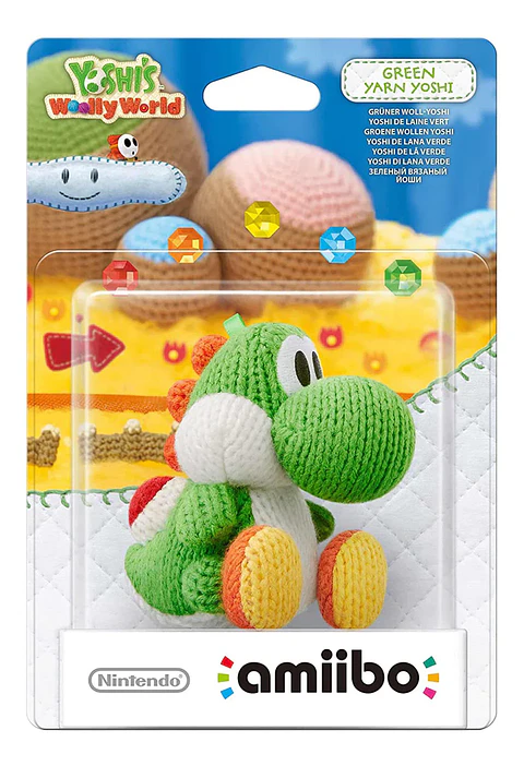 Figura Amiibo Yarn Yoshi - Yoshi's Wolly World Series