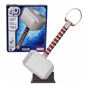 4D Build - Marvel Thor Martillo Mjolnir Kit Puzzle 3D