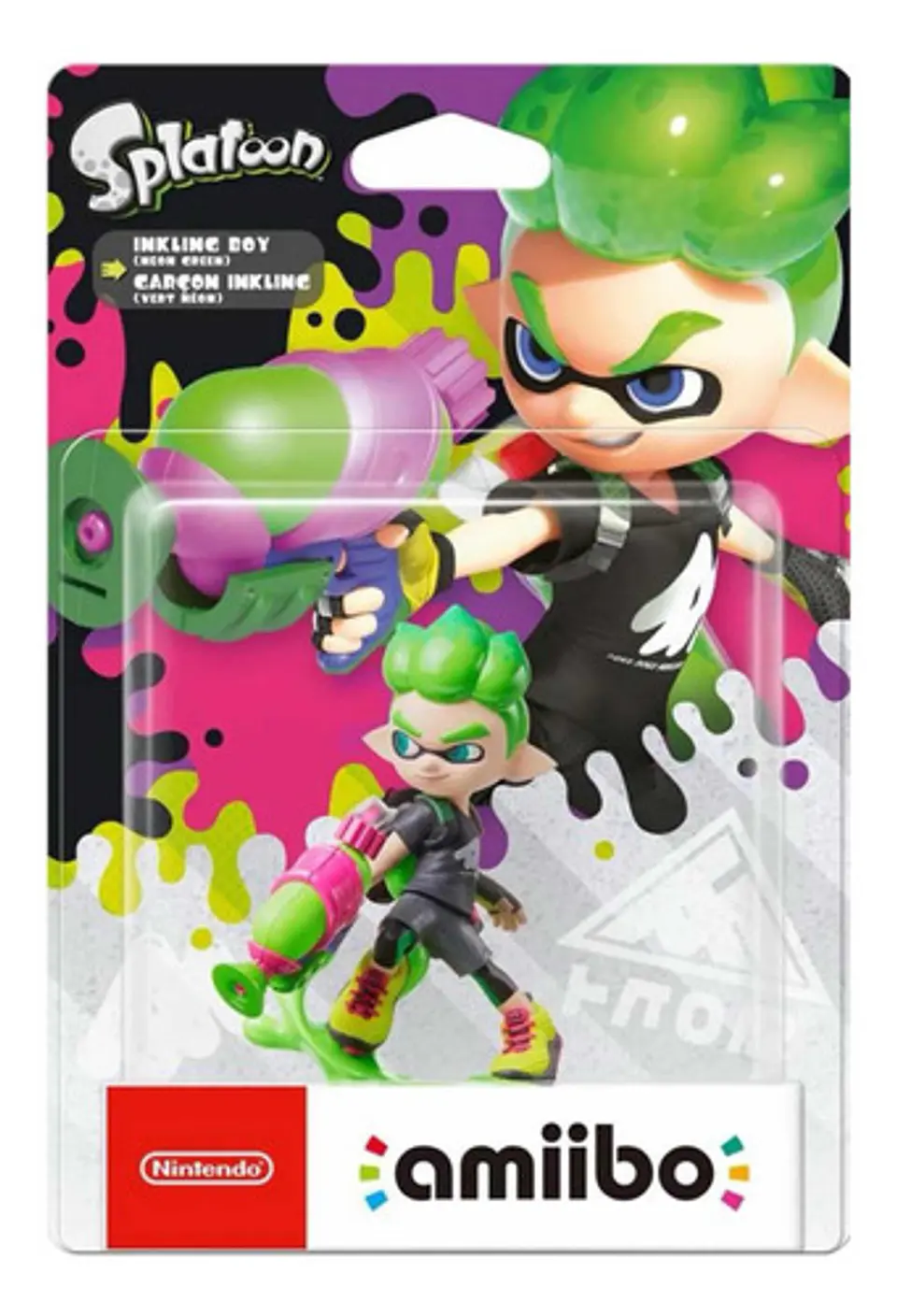 Figura Amiibo Inkling Boy Neon Green - Splatoon Series 1
