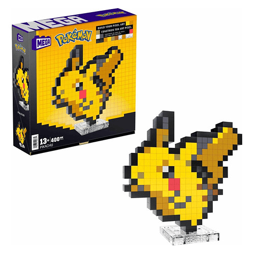 Mega Pokémon Bloques De Construcción Pixel Art Pikachu