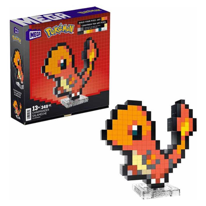 Mega Pokémon Bloques De Construcción Pixel Art Charmander 1