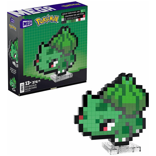 Mega Pokémon Bloques De Construcción Pixel Art Bulbasaur