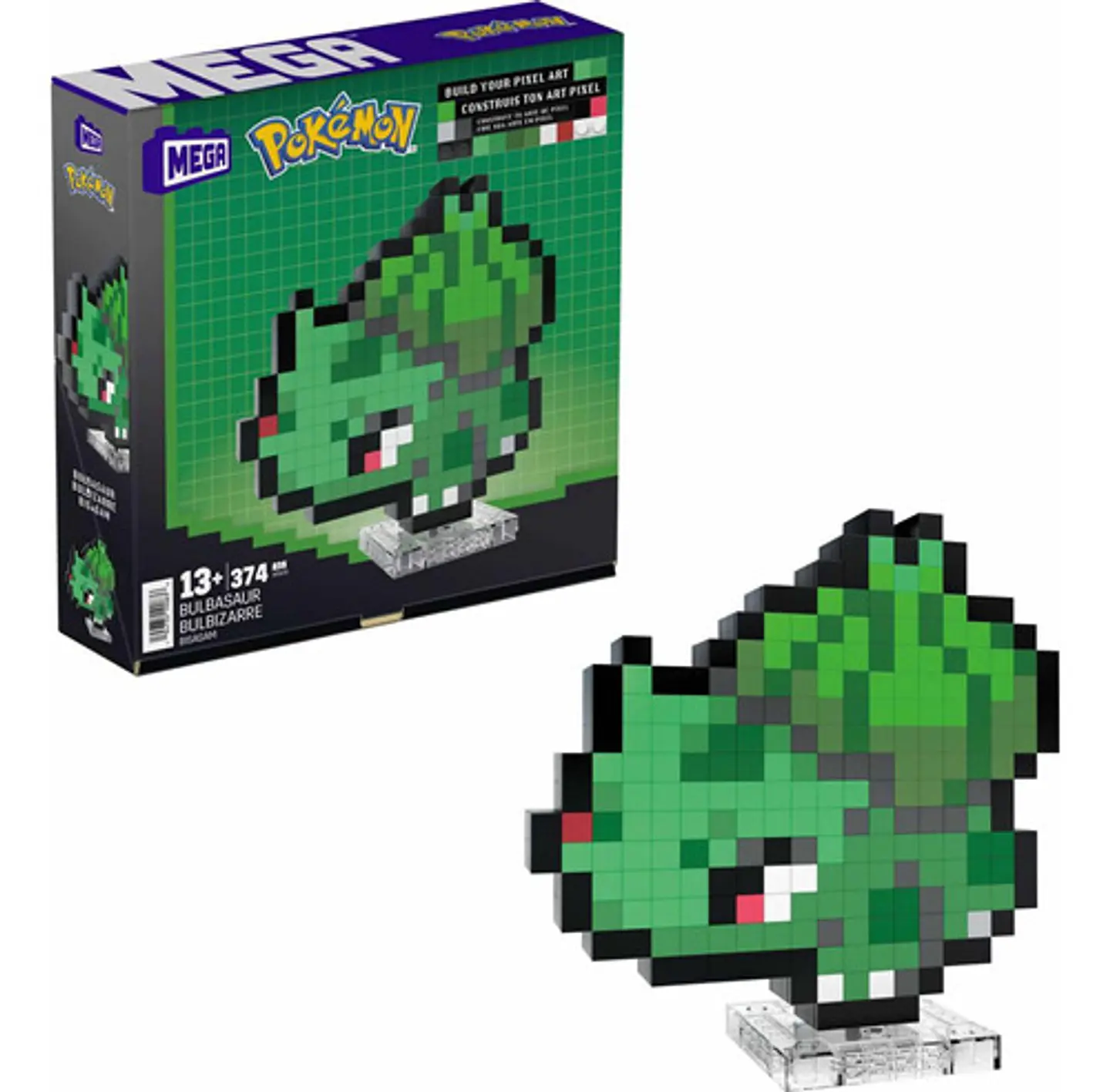 Mega Pokémon Bloques De Construcción Pixel Art Bulbasaur 1