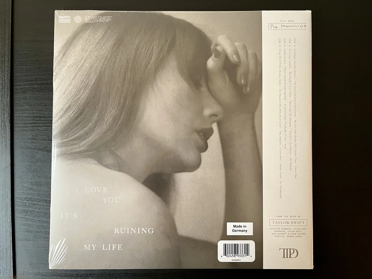 Taylor Swift - The Tortured Poets Department - Vinilo The Manuscript 3