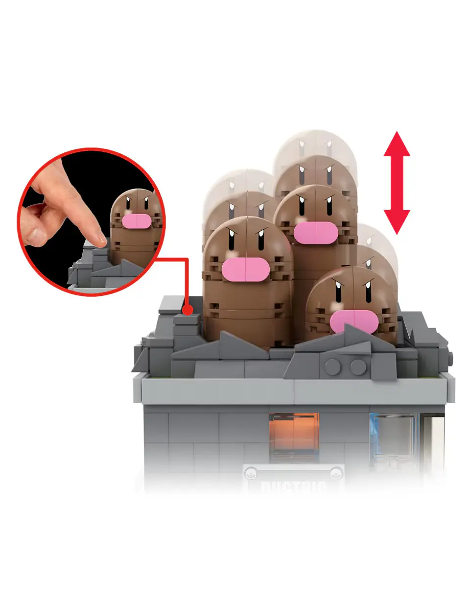 MEGA Pokémon - Minifigura de Dugtrio con movimiento 2