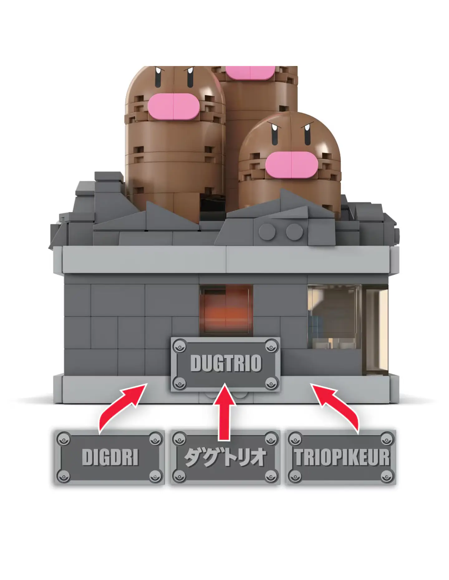 MEGA Pokémon - Minifigura de Dugtrio con movimiento 3