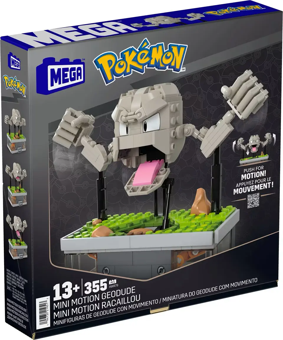 MEGA Pokemon - Minifigura de Geodude con Movimiento 6