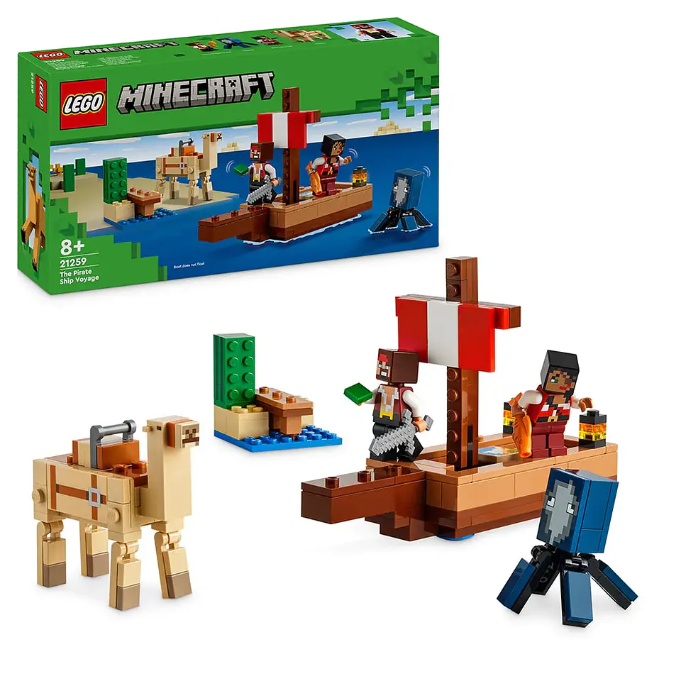 LEGO Minecraft - El Viaje en el Barco Pirata (21259) 1