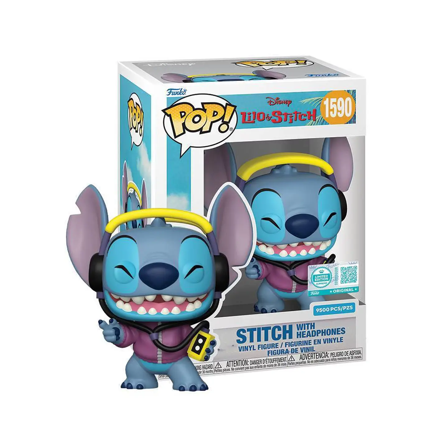 Funko POP! Disney: Lilo & Stitch - Stitch with Music Headphones Edición Limitada 3