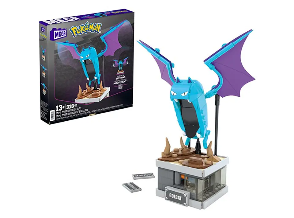 MEGA Pokemon - Minifiguras de Golbat con Movimiento 1