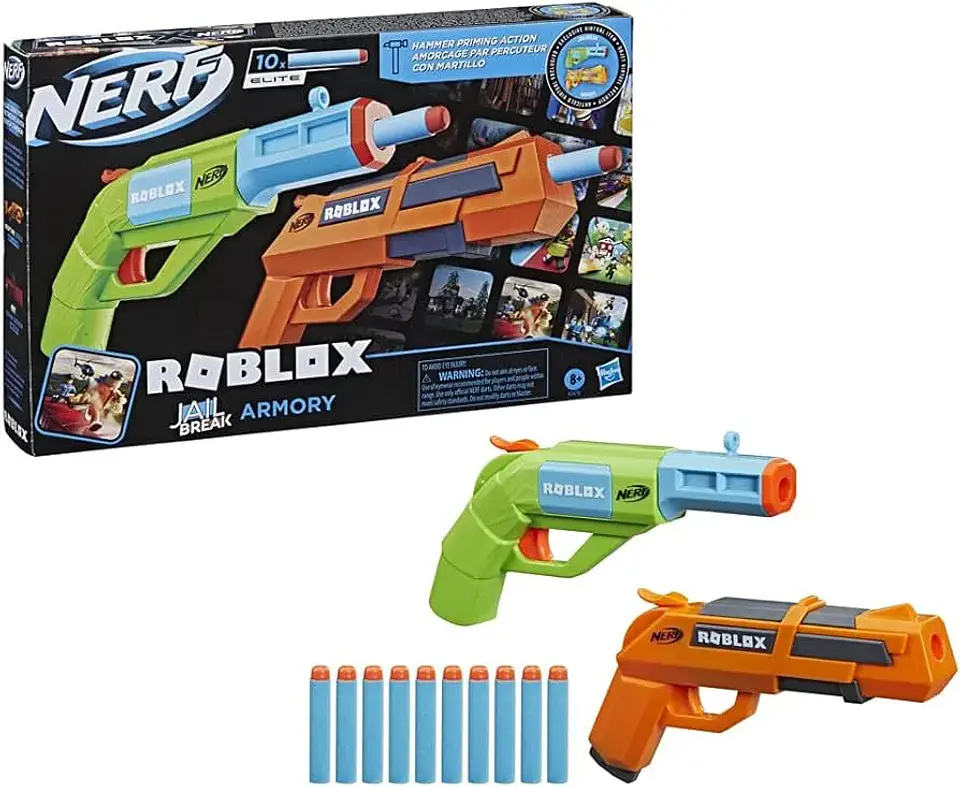 Nerf Roblox - Jailbreak Armory Set De 2 Lanzadores 1