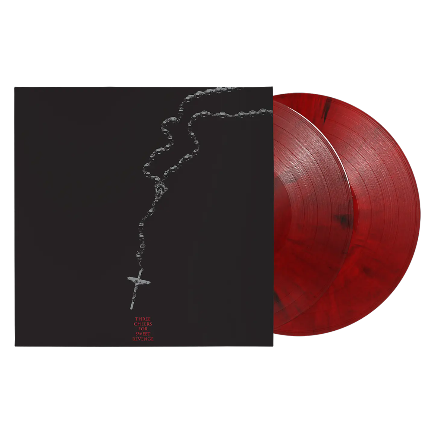 My Chemical Romance – Three Cheers For Sweet Revenge - Vinilo Red & Black Marble Edición 20th Aniversario 1