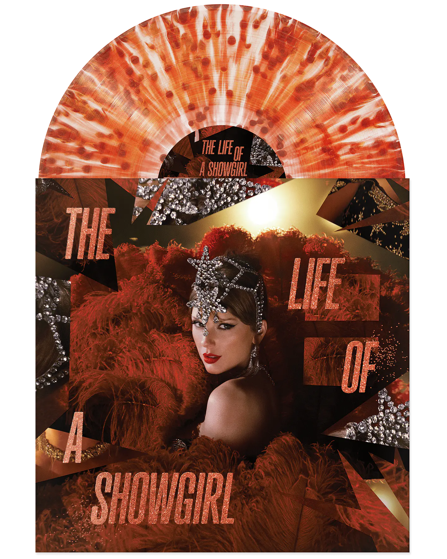 Taylor Swift - The Life Of A Showgirl - The Tiny Bubbles In Champagne (Vinilo Red Lipstick & Lace Transparent) 1