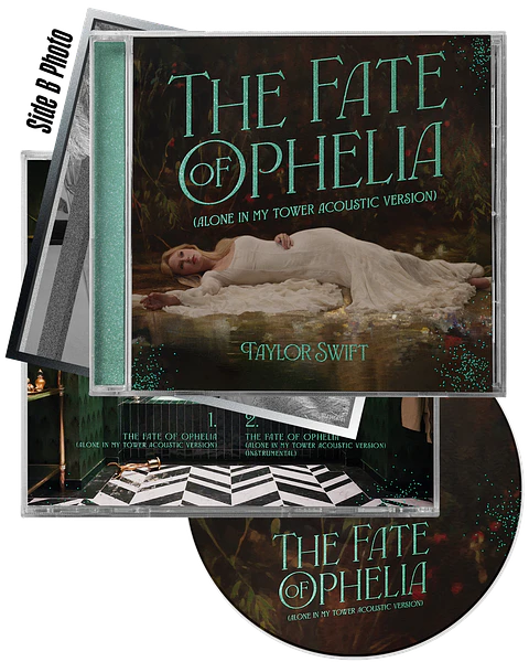 Taylor Swift - The Life of a Showgirl - The Fate of Ophelia (Alone in My Tower Acoustic) CD Single With Double-Sided Cover