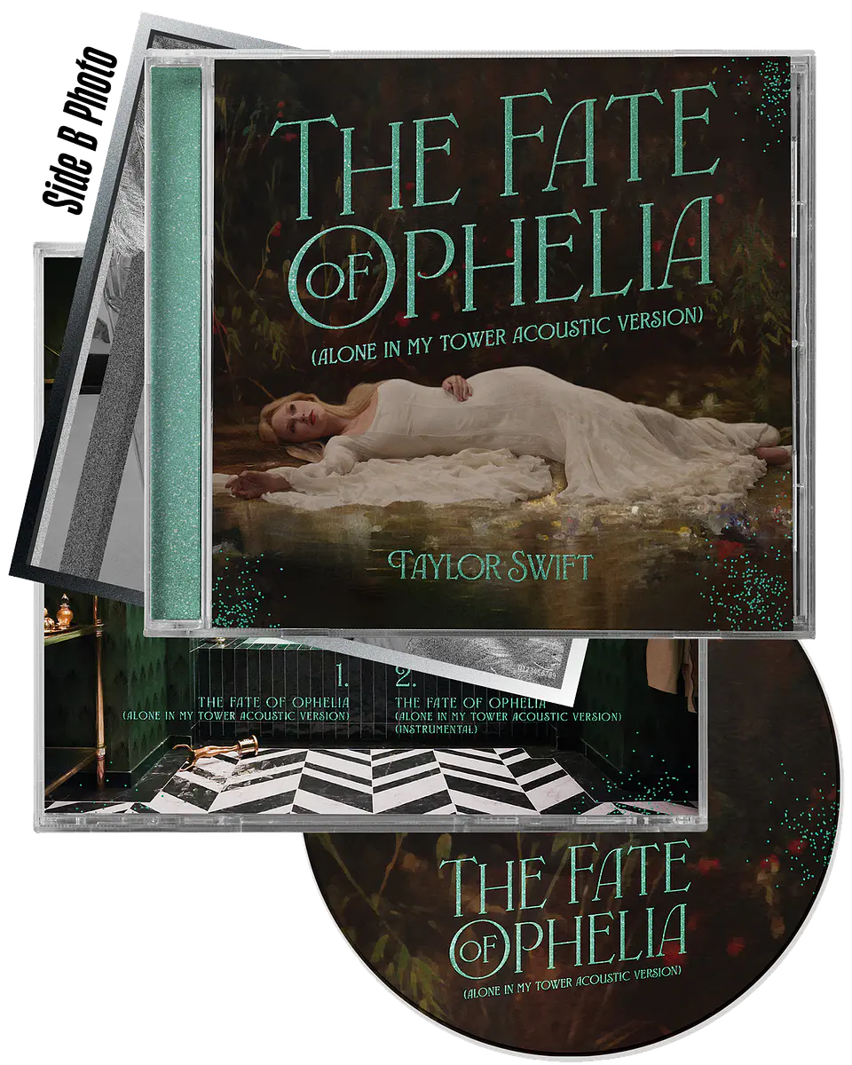 Taylor Swift - The Life of a Showgirl - The Fate of Ophelia (Alone in My Tower Acoustic) CD Single With Double-Sided Cover 1