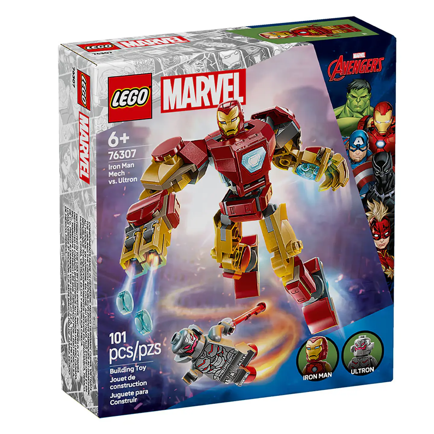 LEGO Marvel - Armadura Robótica de Iron Man vs. Ultrón (76307) 2