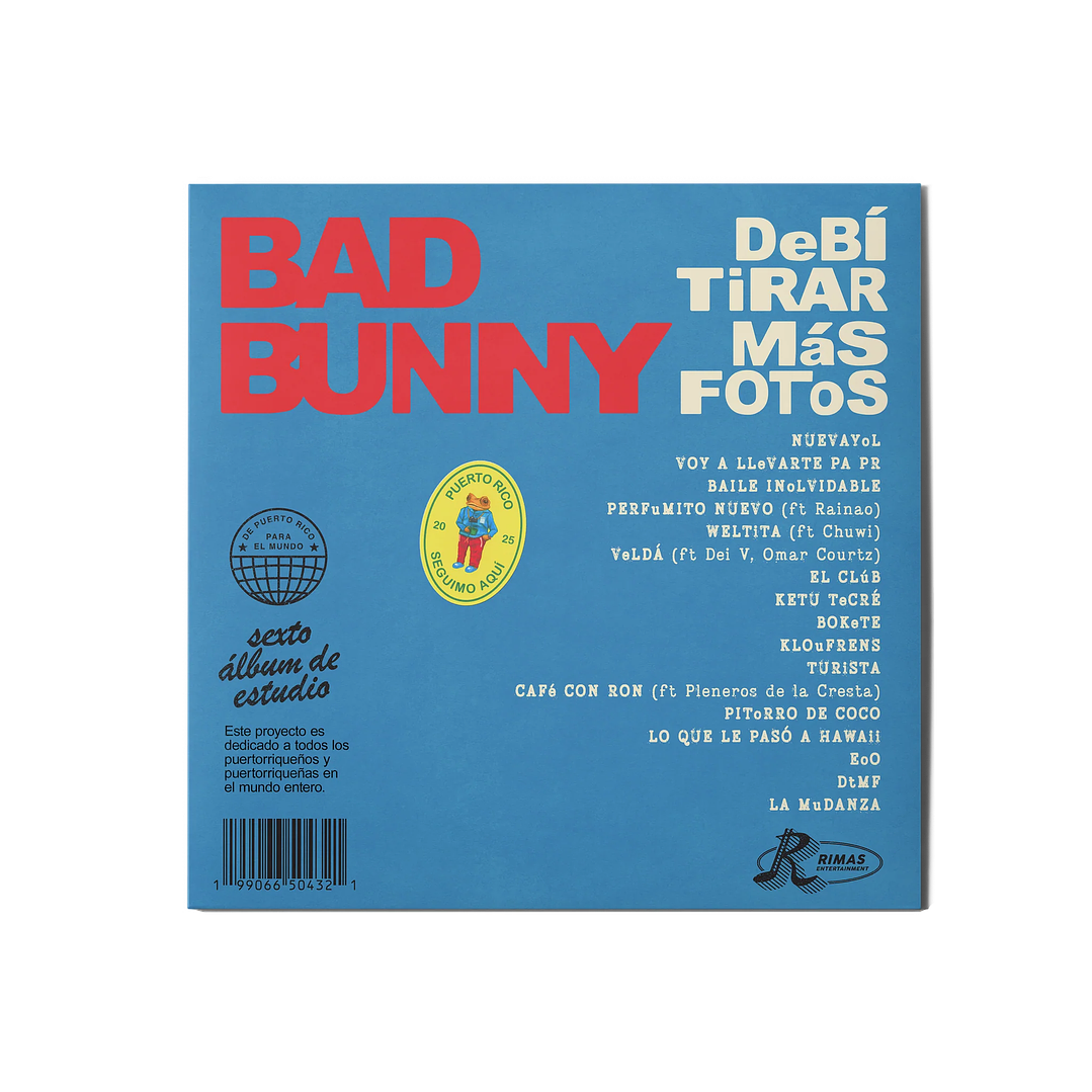 (ENCARGO) Bad Bunny - DeBÍ TiRAR MáS FOToS - Vinilo (2LP) Azul 3
