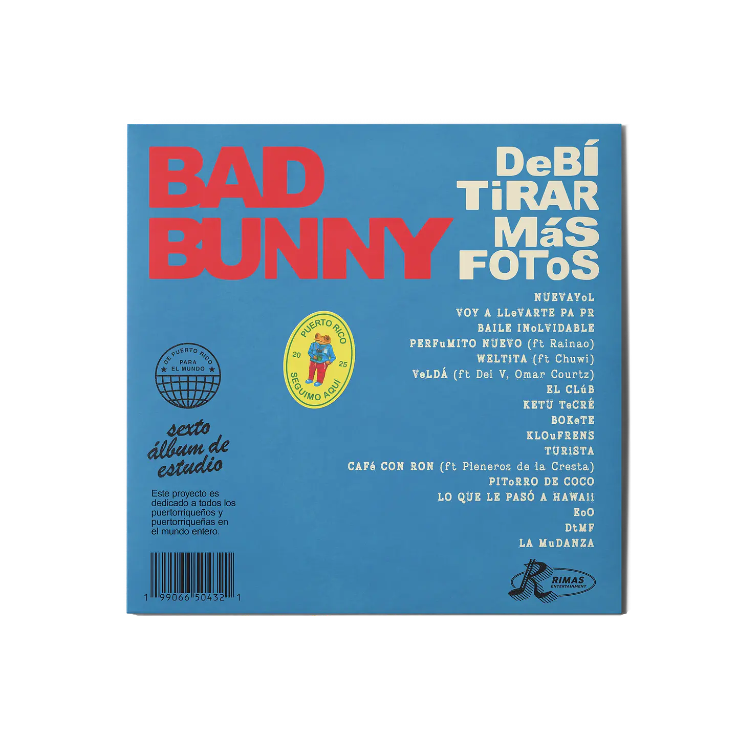 (PREVENTA) Bad Bunny - DeBÍ TiRAR MáS FOToS - Vinilo (2LP) Azul 3