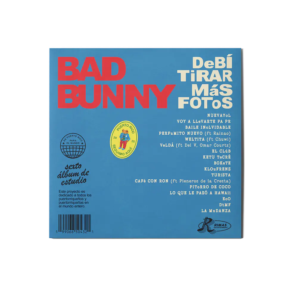 (PREVENTA) Bad Bunny - DeBÍ TiRAR MáS FOToS - Vinilo (2LP) Azul 3