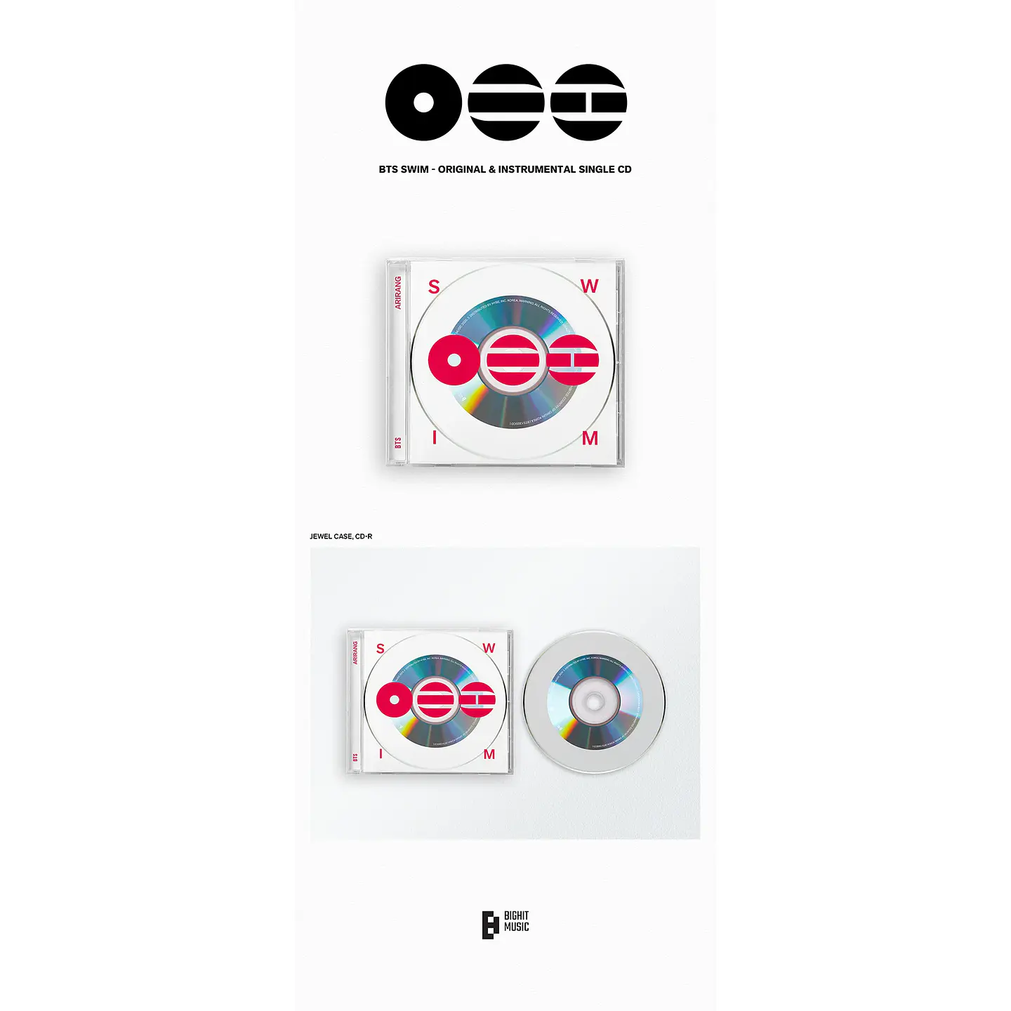 BTS - SWIM - CD Original & Instrumental Single 2