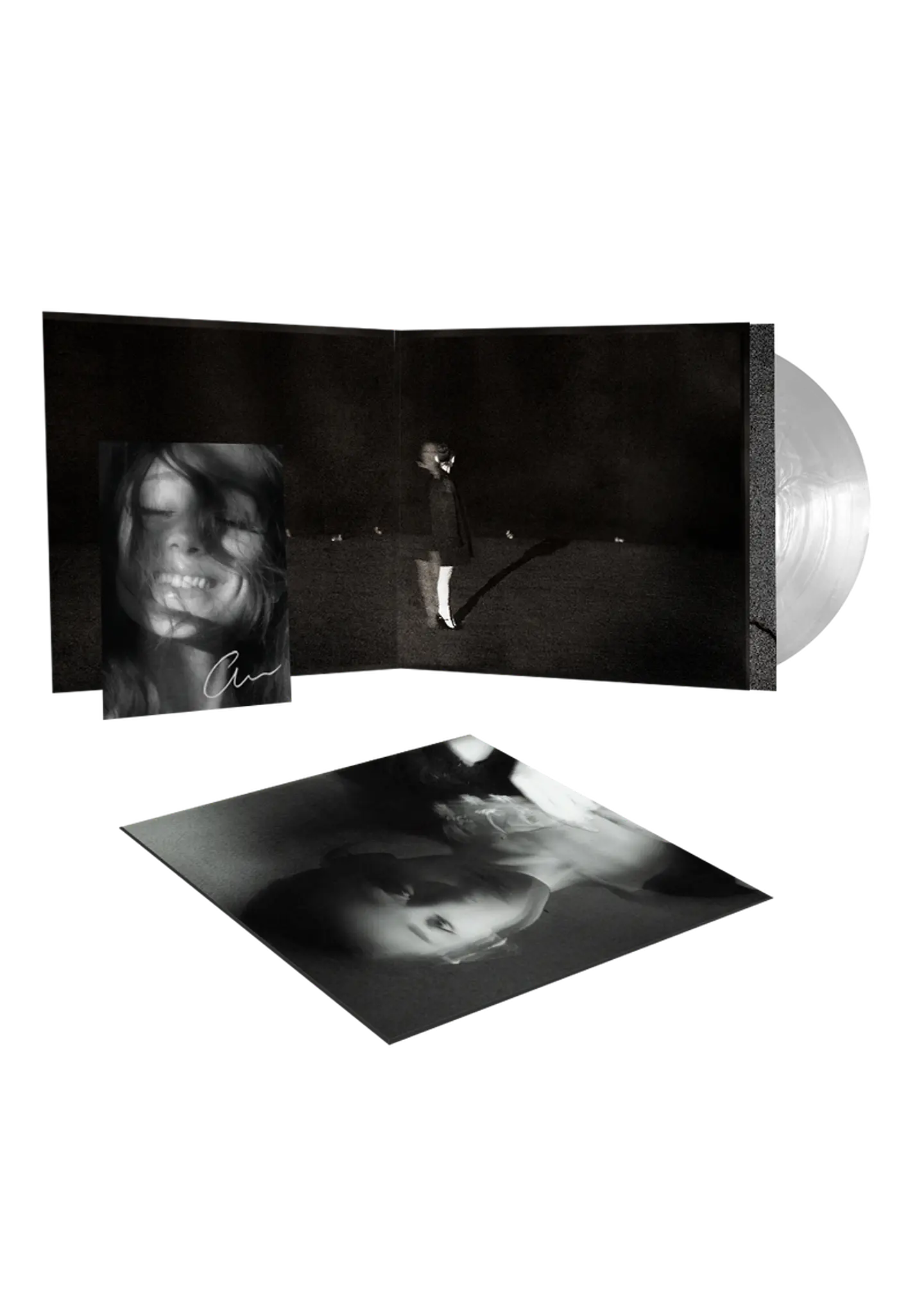 (PREVENTA) Ariana Grande - petal - Vinilo Firmado Translucent Pearly White 2