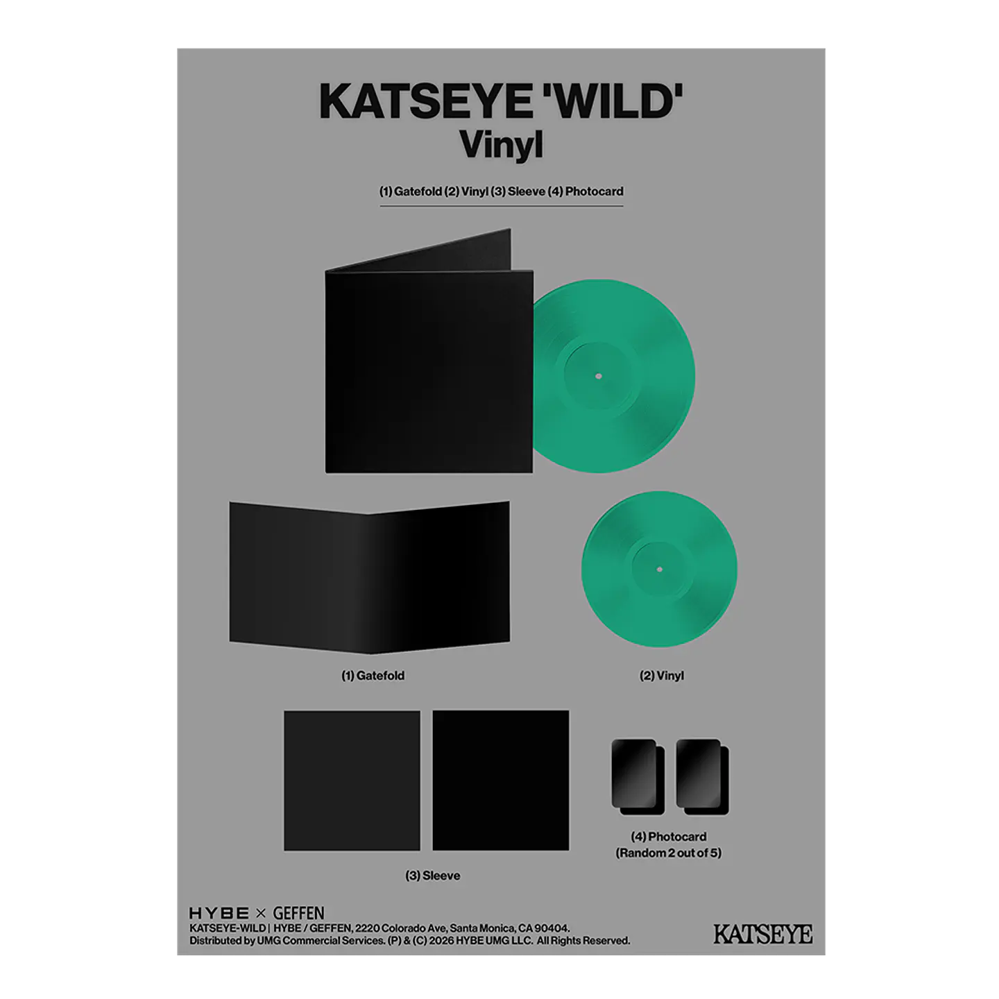 (PREVENTA) KATSEYE - WILD - Vinilo (LP) Precious Jade Firmado 9