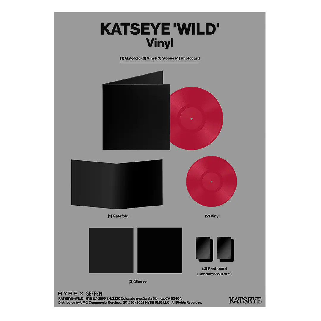 (PREVENTA) KATSEYE - WILD - Vinilo (LP) Crimson Firmado 8