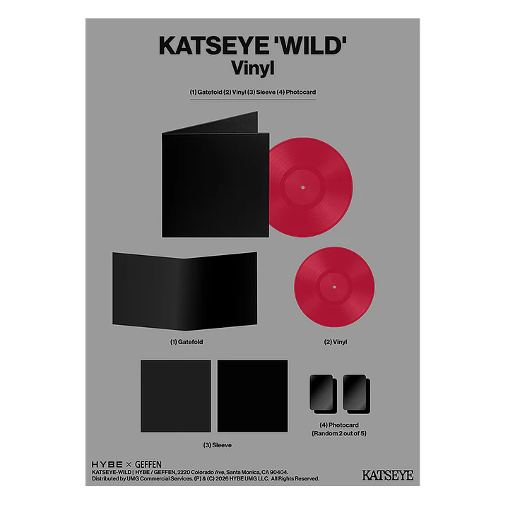 (PREVENTA) KATSEYE - WILD - Vinilo (LP) Crimson Firmado 8