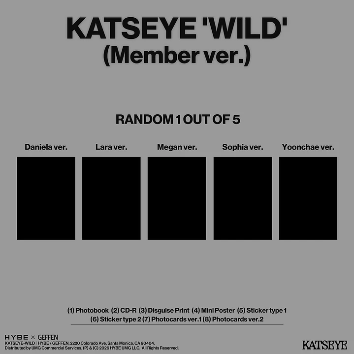 (PREVENTA) KATSEYE - WILD - CD Member Ver. (Aleatorio) 2