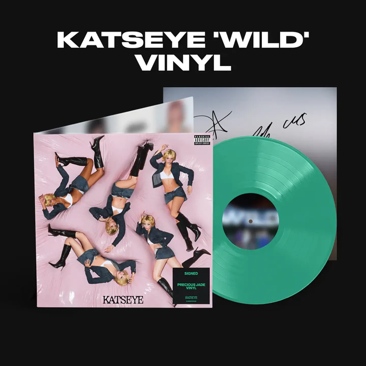 (PREVENTA) KATSEYE - WILD - Vinilo (LP) Precious Jade Firmado 1