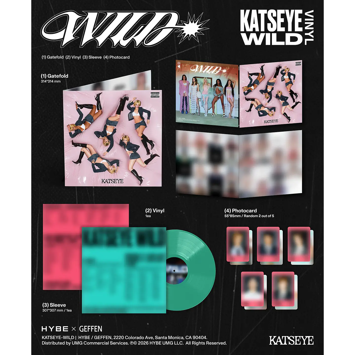 (PREVENTA) KATSEYE - WILD - Vinilo (LP) Precious Jade Firmado 5