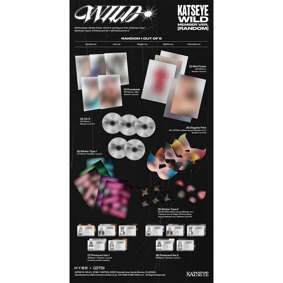 (PREVENTA) KATSEYE - WILD - CD Member Ver. (Aleatorio) 8