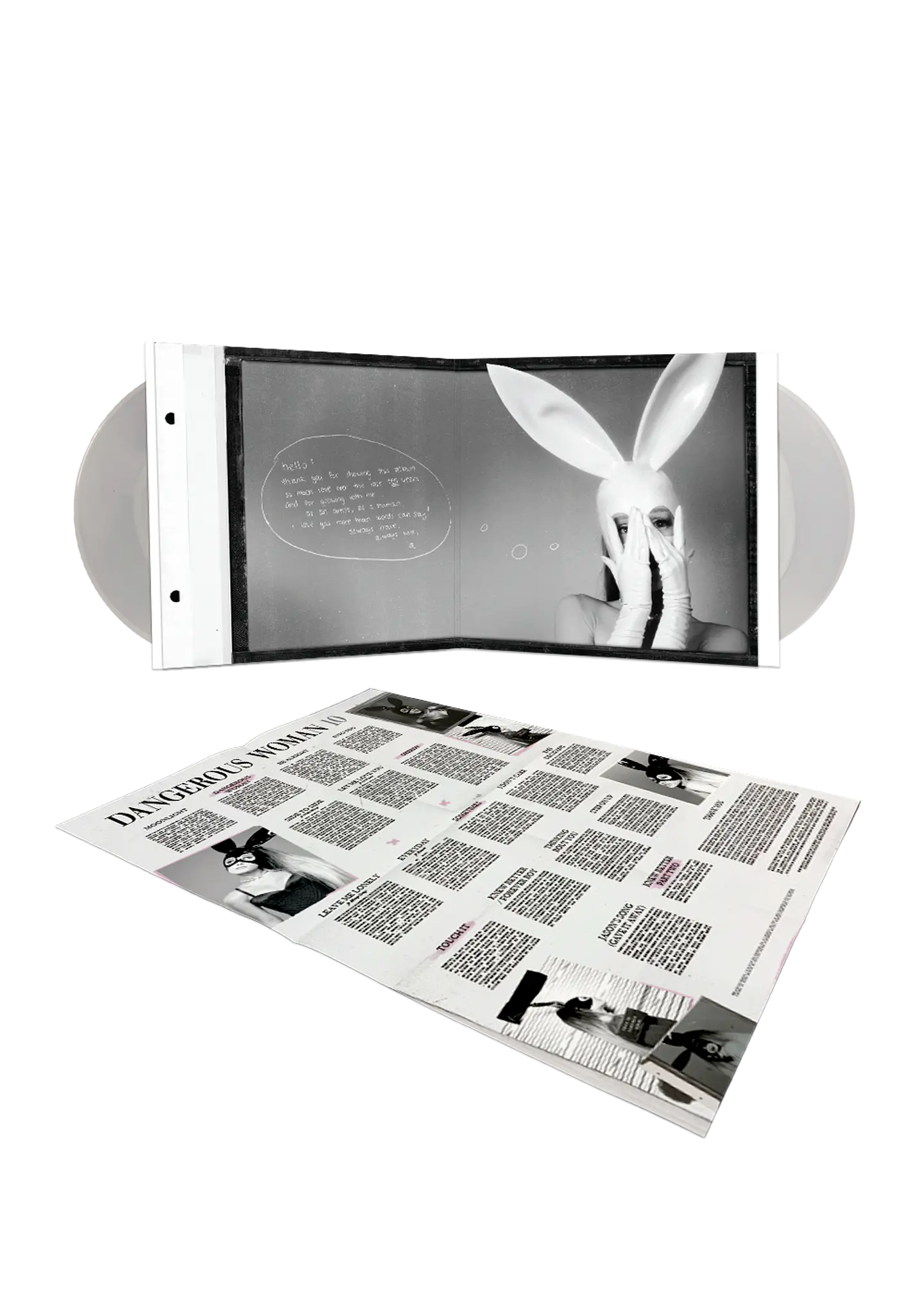 (PREVENTA) Ariana Grande - Dangerous Woman - Vinilo (2LP) White And Clear (Tenth Anniversary Edition)  3