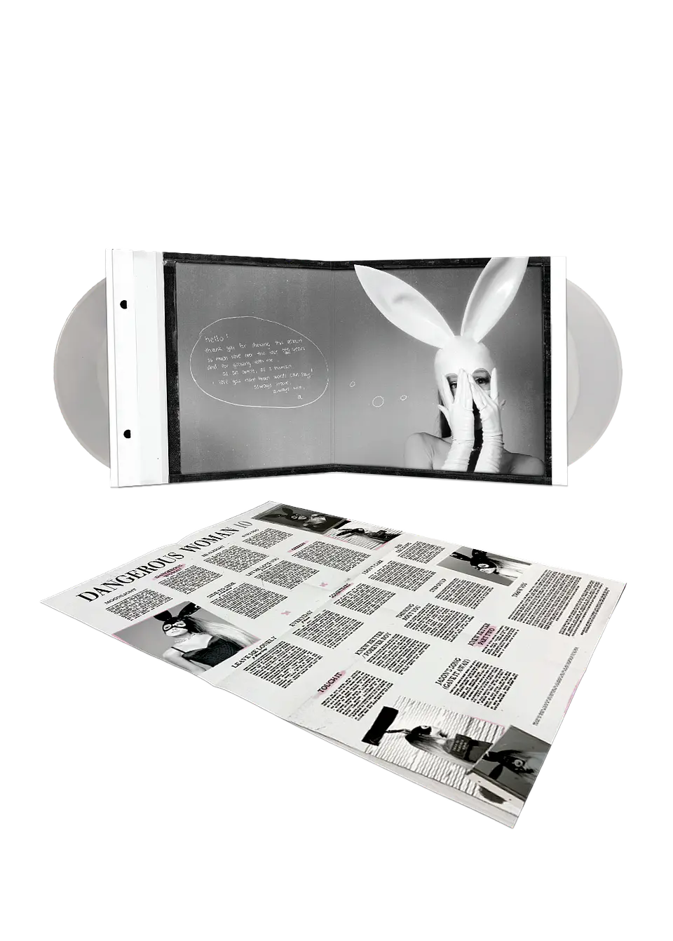(PREVENTA) Ariana Grande - Dangerous Woman - Vinilo (2LP) White And Clear (Tenth Anniversary Edition)  3