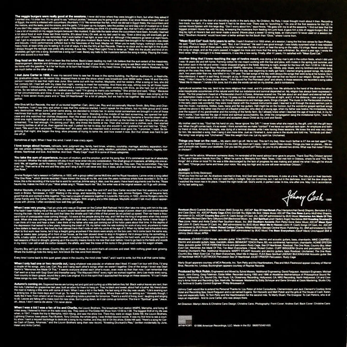 Johnny Cash - American II: Unchained - Vinilo (LP) 180 Gramos Reedición/Repress 4