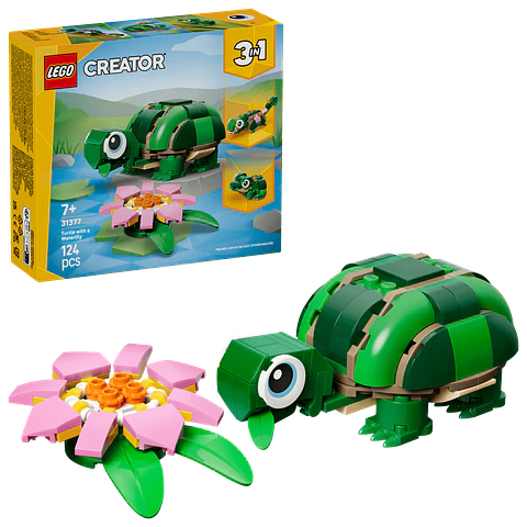 LEGO - Creator 3 en 1 - Tortuga con Flor de Nenúfar (31377)