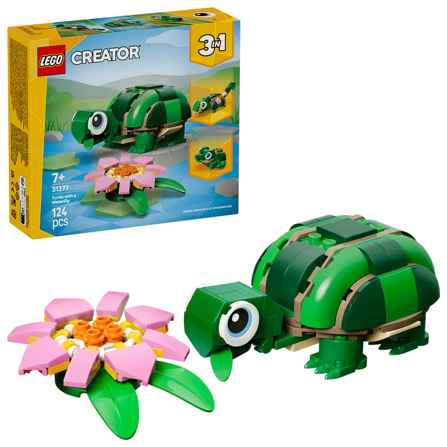 LEGO - Creator 3 en 1 - Tortuga con Flor de Nenúfar (31377) 1