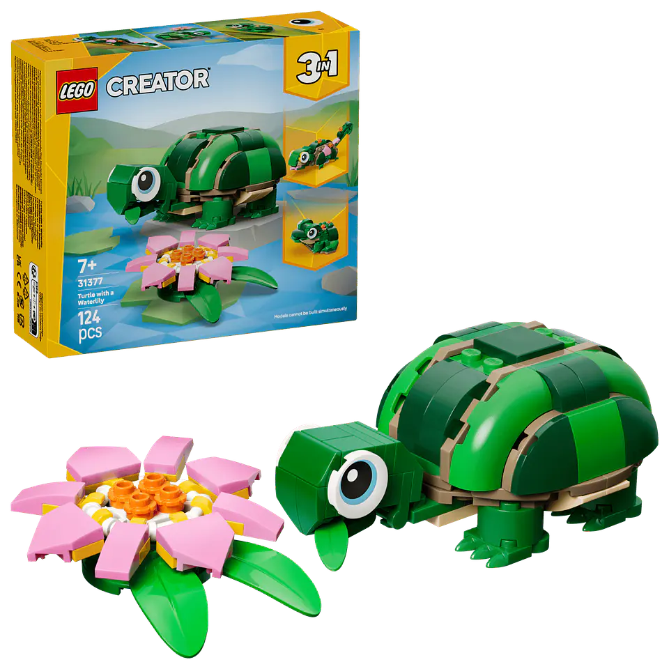 LEGO - Creator 3 en 1 - Tortuga con Flor de Nenúfar (31377) 1