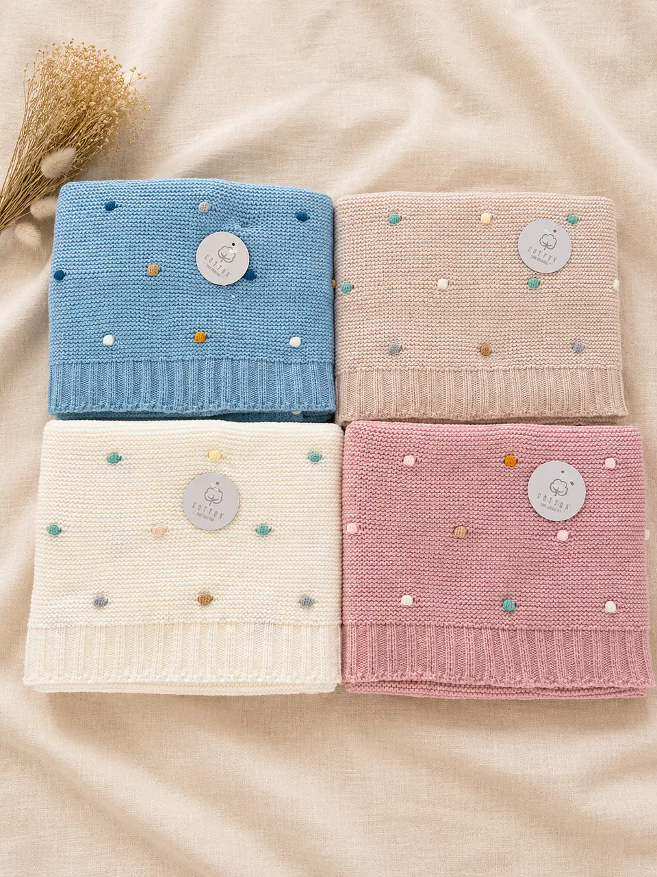 Manta Pompom Colorido 1