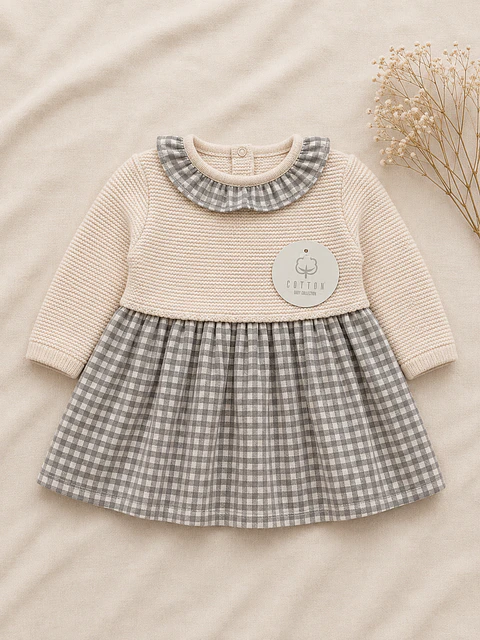 Vestido Malha Xadrez