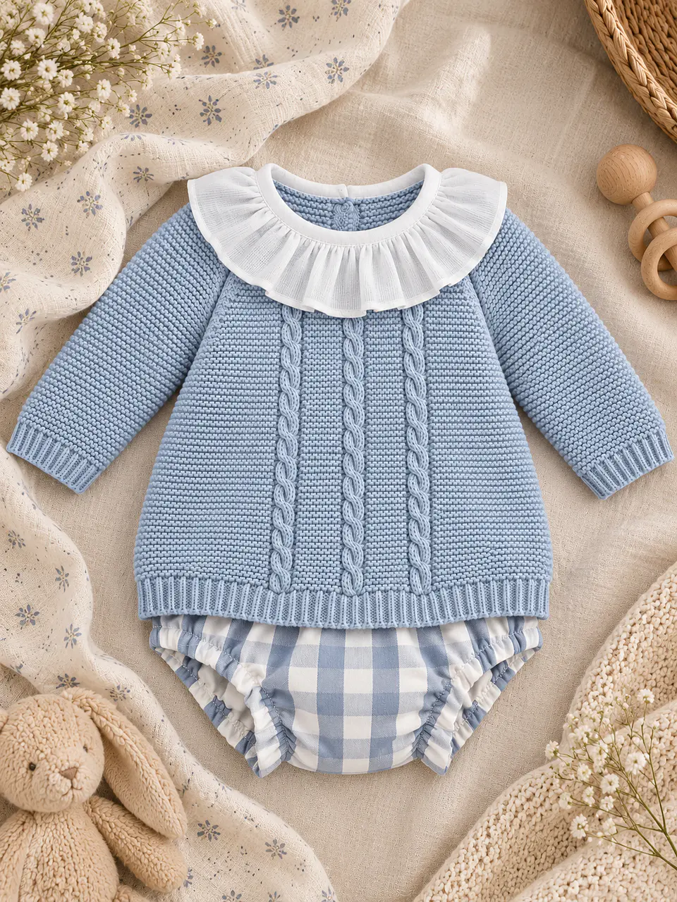 Conjunto Tapa Fralda Xadrez 3