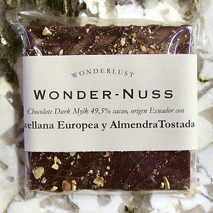 Wonder-Nuss: Chocolate Dark Mylk 49,5% con Almendra y Avellana Tostada | 100 gr