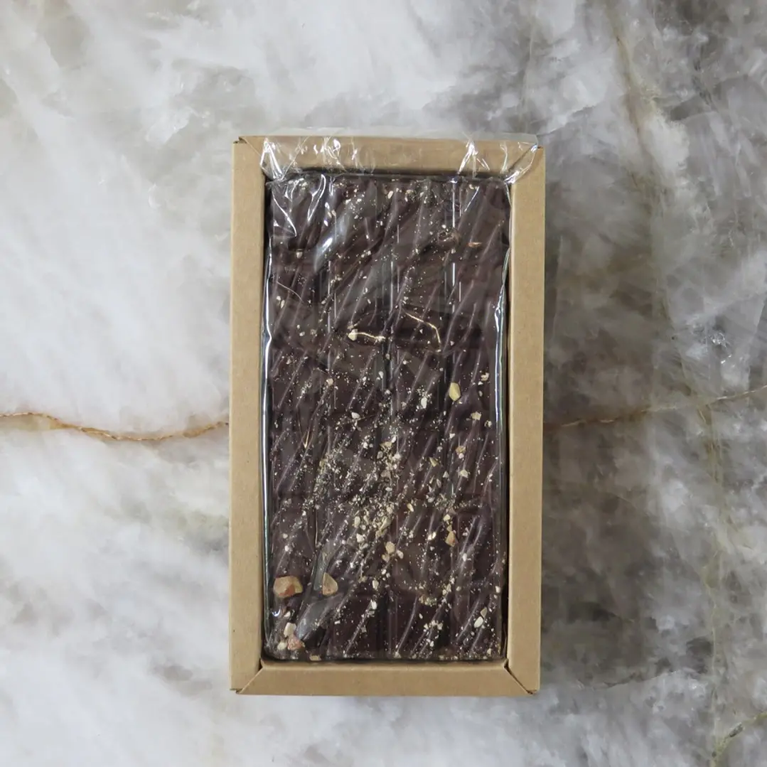 Dessert Bar: La Bohème (praliné clásico y caramelo vainilla) | Chocolate Dark 56% | 215gr 4