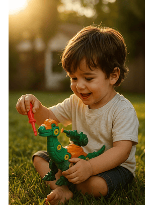 Huevo Dinosaurio armable con lanza-dardo