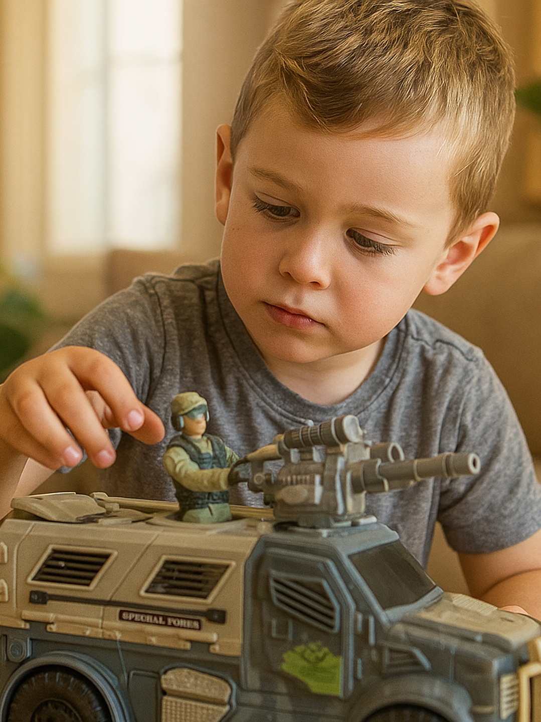 Carro Militar con soldado 2