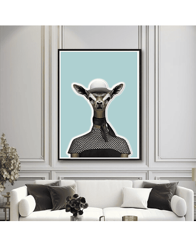 Quadro animal dress gazela