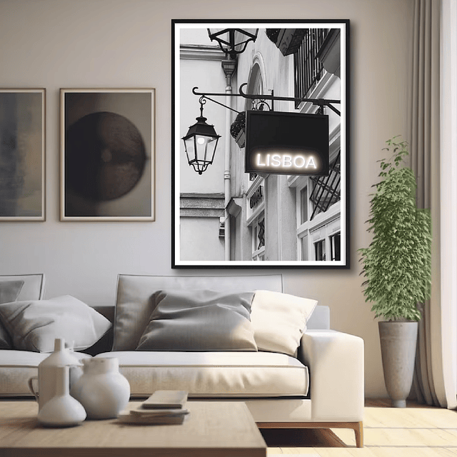 Quadro black anda white neon lisboa 2