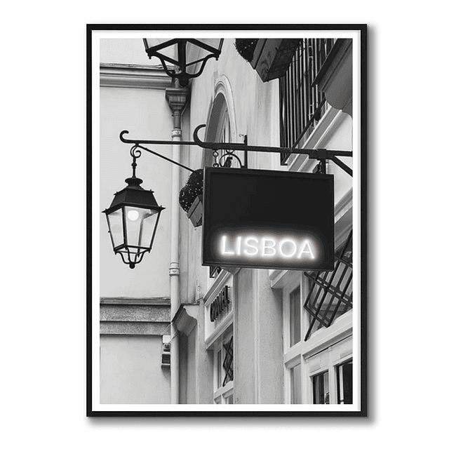 Quadro black anda white neon lisboa 1