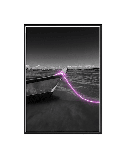 Quadro Black and White Neon Barco